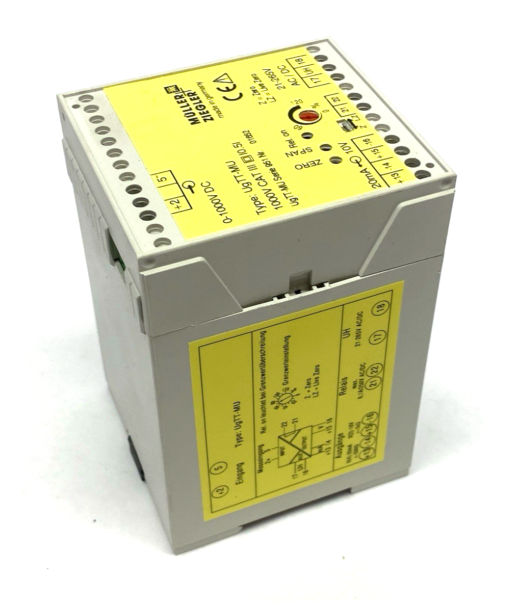 UgTT-MU | Müller + Ziegler Measuring Transducer, Direct, up to 1000 V (CAT III) - Used - Maverick Industrial Sales