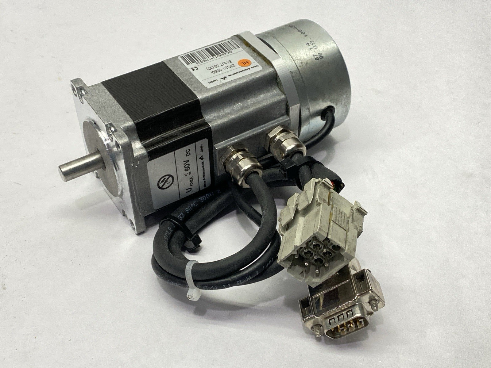 23S21-0560-815J7-55(30) | Jenaer Servo Motor 60VDC w/ 07.14 00.08.100-1257 - Used - Maverick Industrial Sales