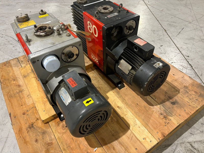 Edwards E2M 80 and E2M 80F High Vacuum Pump, LOT OF 2, E2M80, Parts/Repair - Maverick Industrial Sales