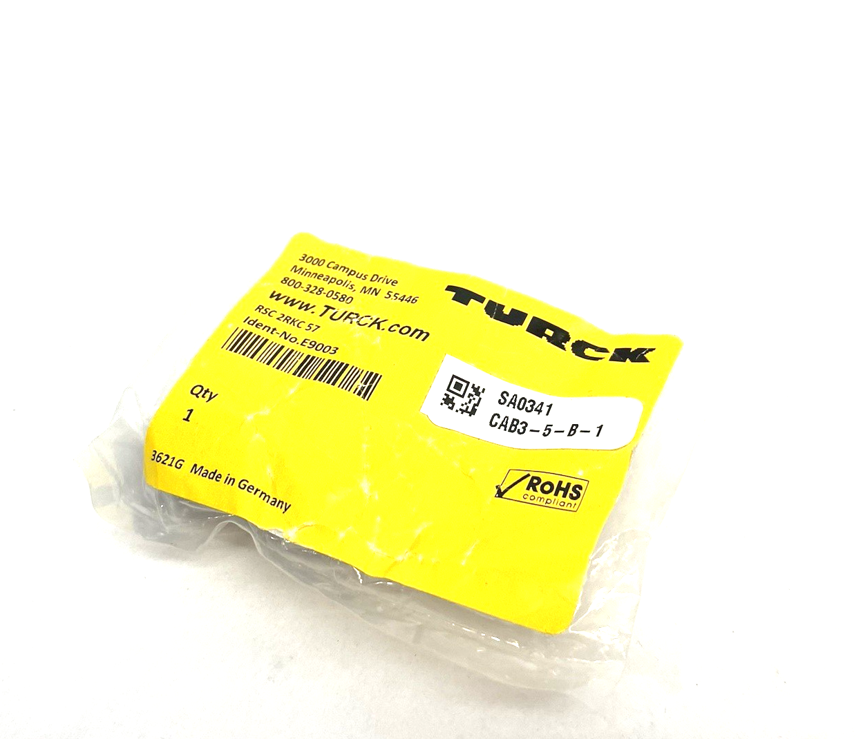 Turck RSC 2RKC 57 Eurofast, DeviceNet™ Cable Connector Tee, M12, E9003 - Maverick Industrial Sales