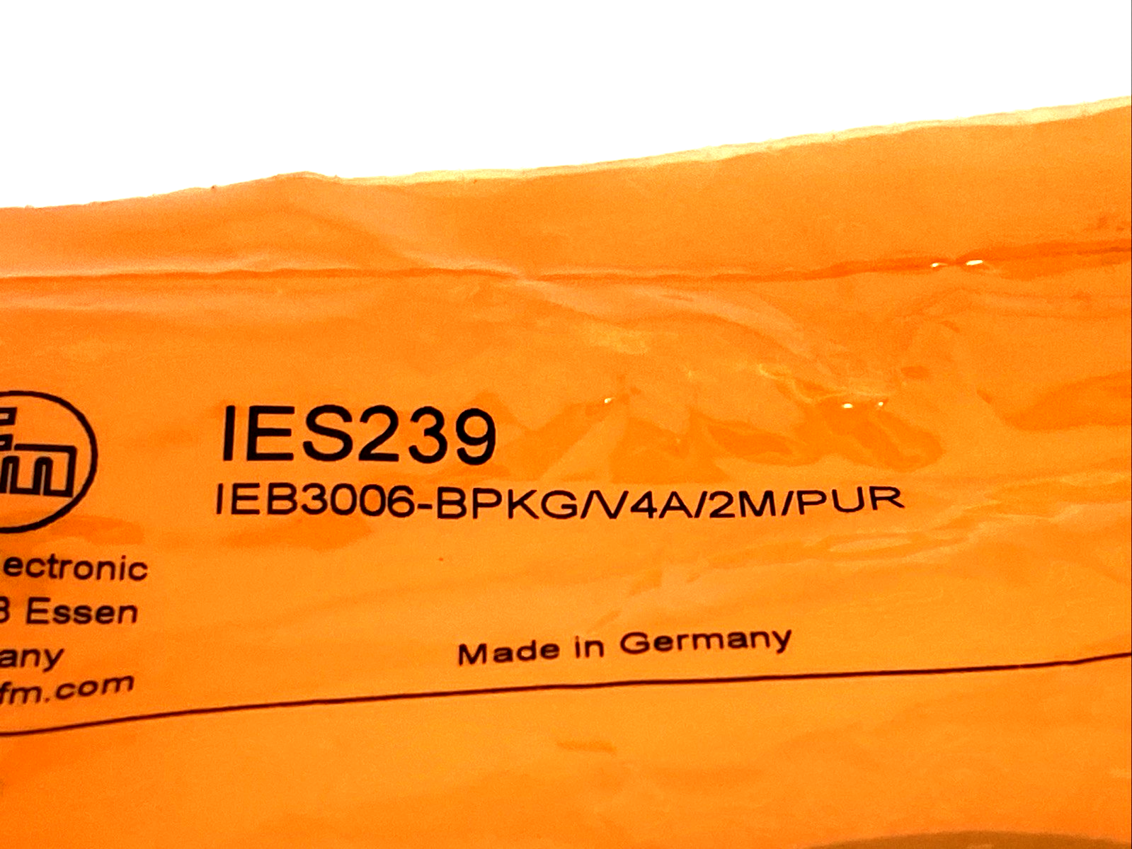 ifm IES239 Inductive Sensor IEB3006-BPKG/V4A/2M/PUR - Maverick Industrial Sales