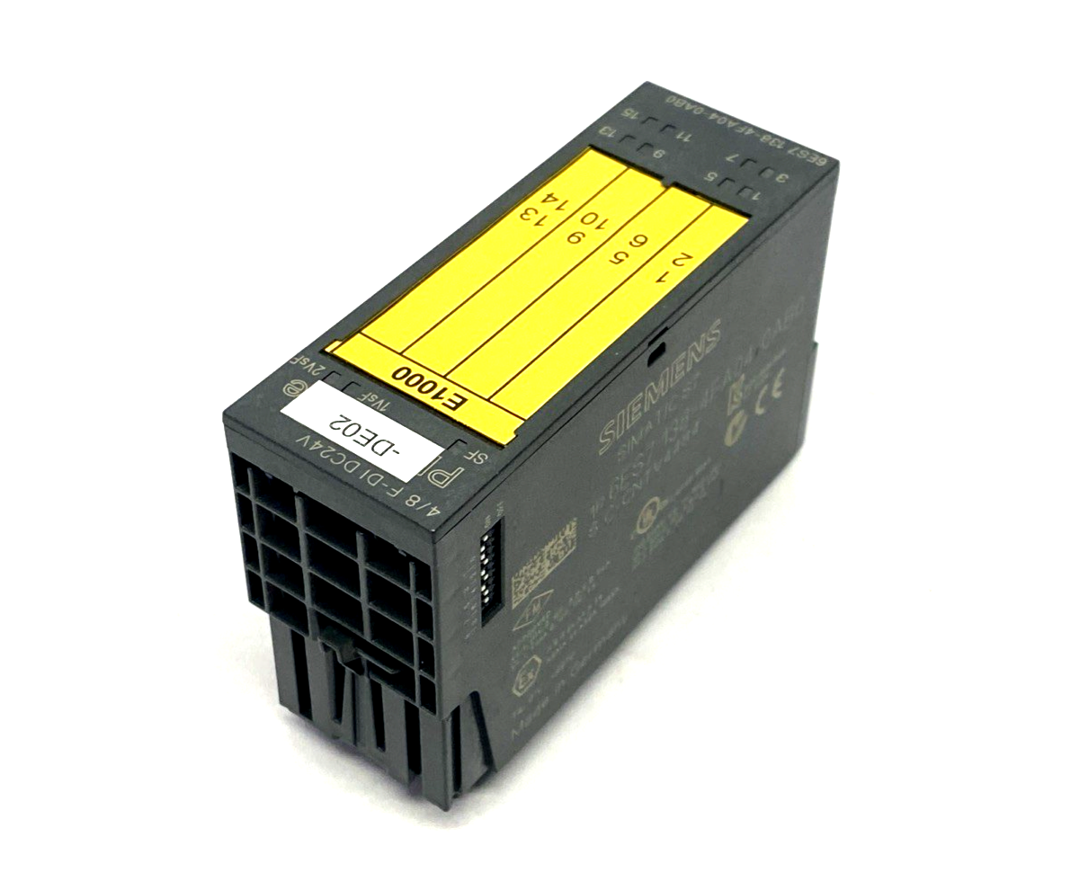 Siemens 6ES7138-4FA04-0AB0 ET200S Electronic Module 4/8 F-DI PROFIsafe 24VDC - Maverick Industrial Sales