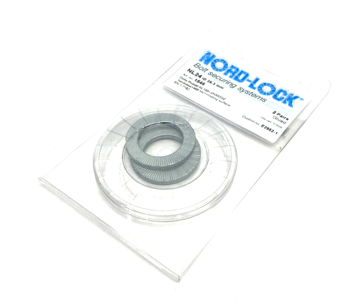 Nord-Lock 1546 Steel Lock Washer NL24 ID 25.3mm 2 PAIRS - Maverick Industrial Sales