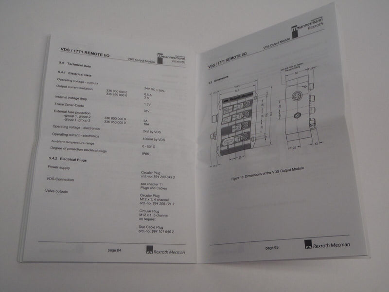 Mannesmann Rexroth VDS / 1771 Remote I/O Fieldbus Module Manual - Maverick Industrial Sales