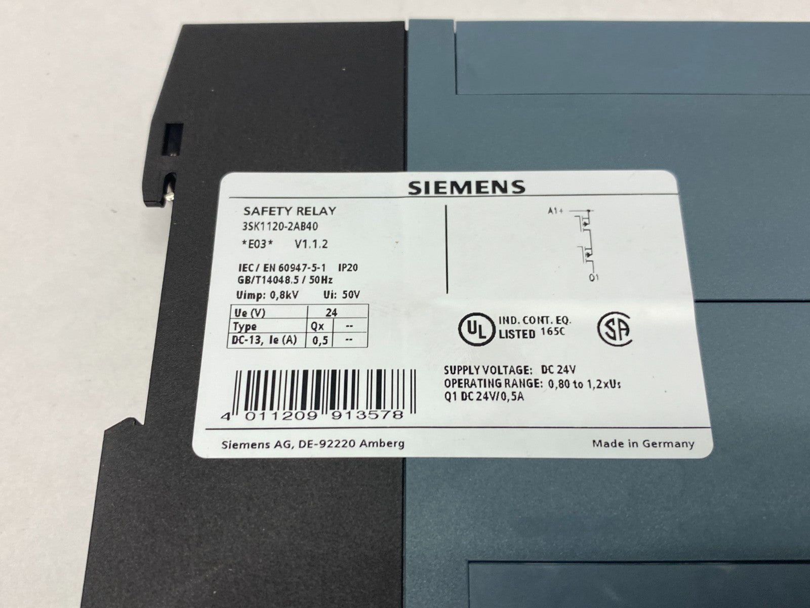 Siemens 3SK1120-2AB40 SIRIUS Advanced Basic Safety Relay Unit - Maverick Industrial Sales