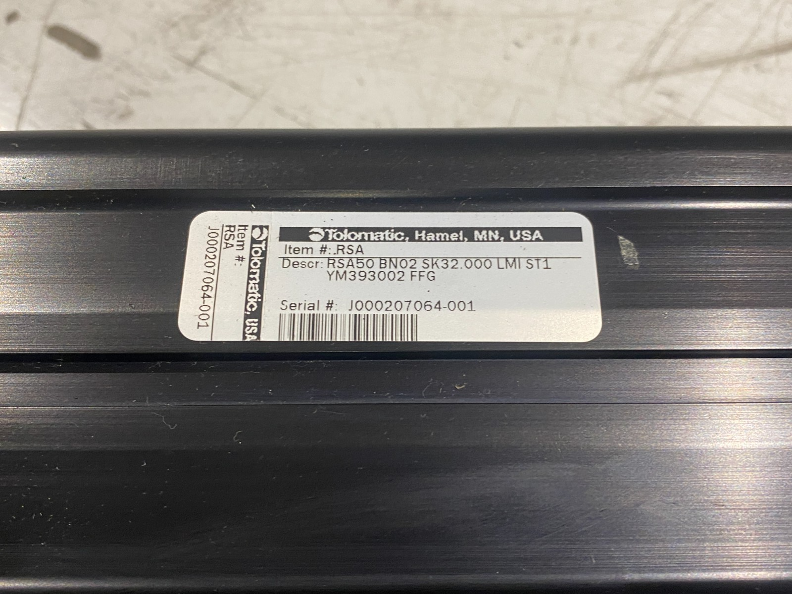 RSA50 BN02 SK32.000 LMI ST1 | Tolomatic Electric Linear Actuator - New – Open Box - Maverick Industrial Sales