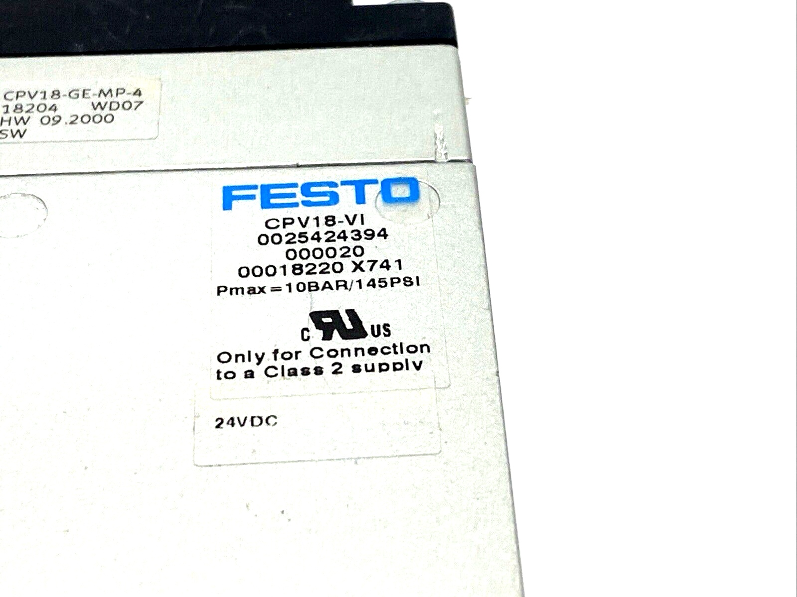 Festo CPV18-VI Valve Manifold Assembly 18220 CPV18-GE-MP-4 Interface 18204 - Maverick Industrial Sales
