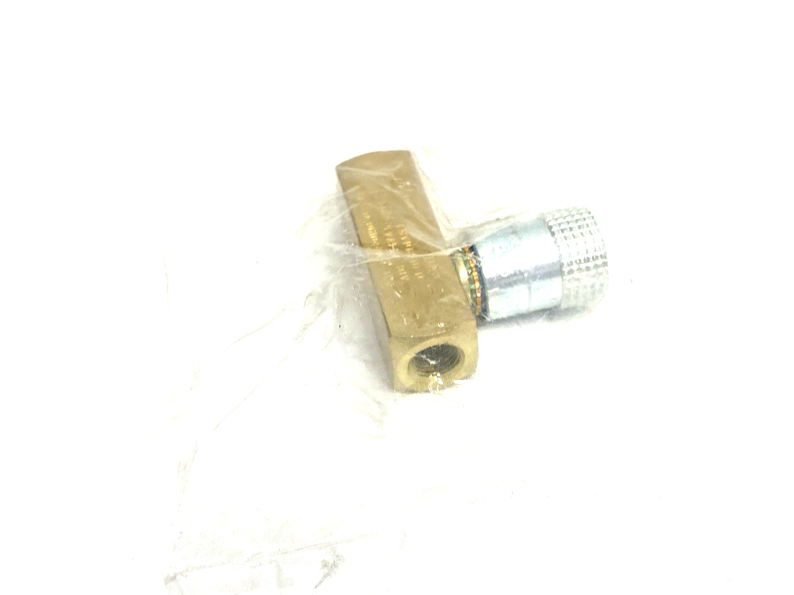 F200B | Parker Colorflow Inline Flow Control Valve, Brass Body, 1/8" Ports - New - Maverick Industrial Sales