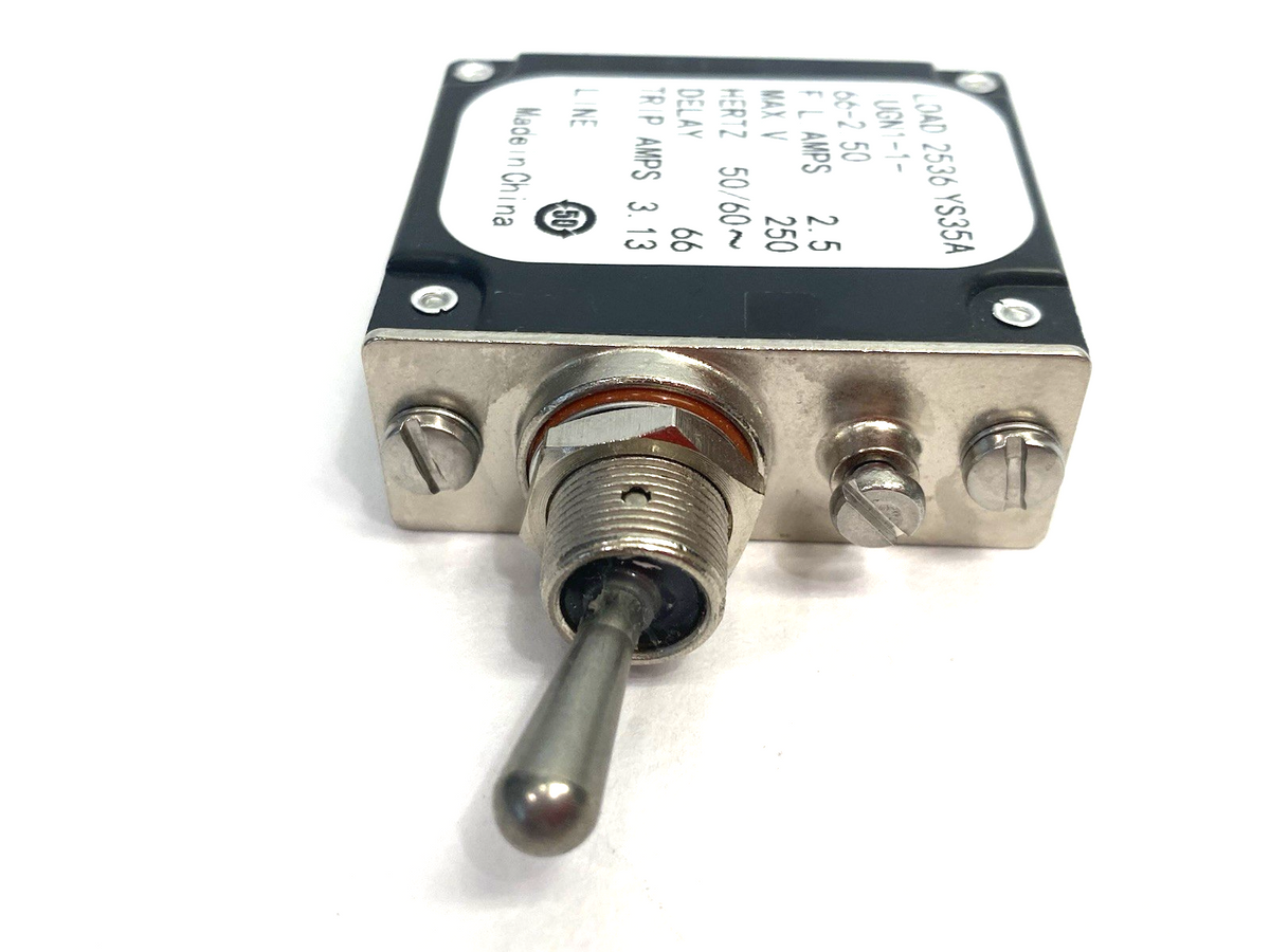 IUGN1-1-66-2.50 | Sensata-Airpax Panel Mount Circuit Breaker, Magnetic 2.5A - New – Open box - Maverick Industrial Sales