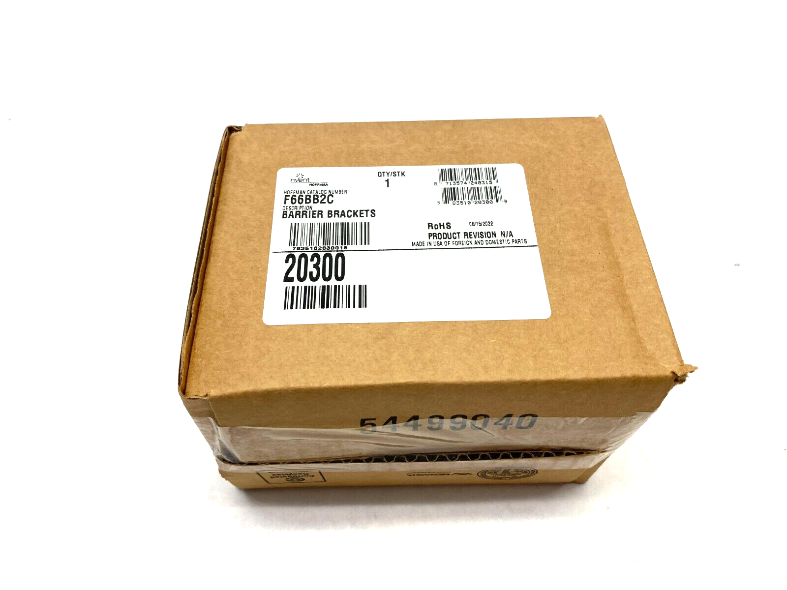 F66BB2C | Hoffman Barrier Brackets 2-Compartment fits 6" x 6" BOX OF 5 - New - Maverick Industrial Sales