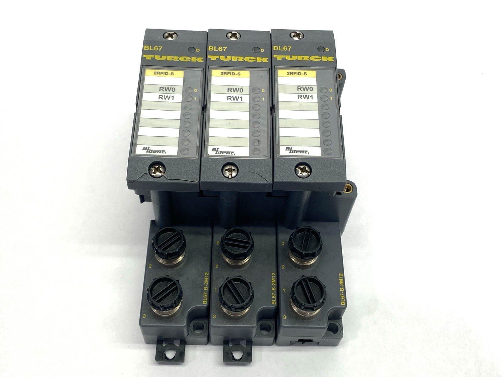 Turck BL67-B-2M12 Base Module Male Connector M12 5-Pin 6827186 DAMAGED LOT OF 3 - Maverick Industrial Sales