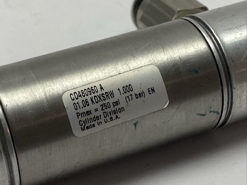 Parker 01.06 KDXSRW 1.000 Double Acting Pneumatic Cylinder 1.06" Bore 1" Stroke - Maverick Industrial Sales