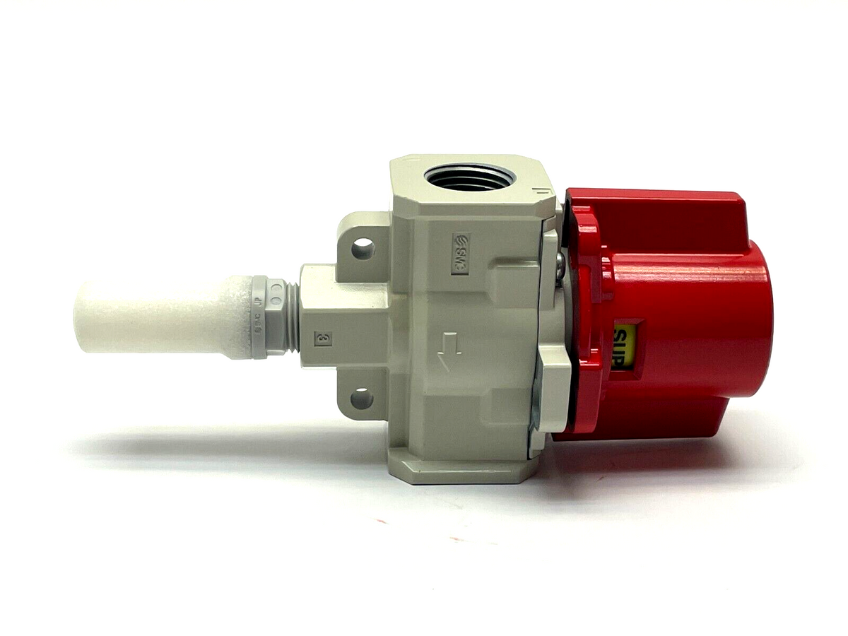SMC VHS40-N04B-Z Manual Lockout Single Action Relief Valve 3-Port - Maverick Industrial Sales