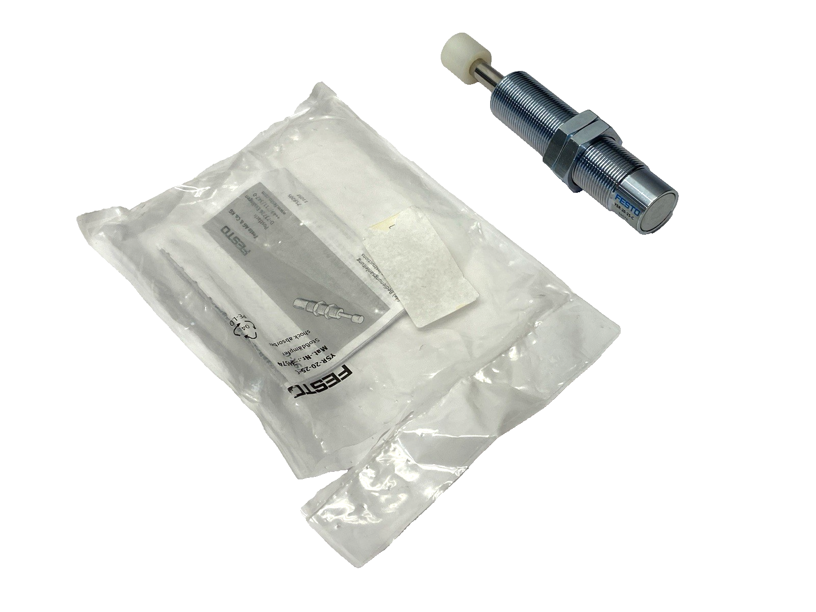 Festo YSR-20-25-C Pneumatic Shock Absorber 25mm Stroke 34574 - Maverick Industrial Sales