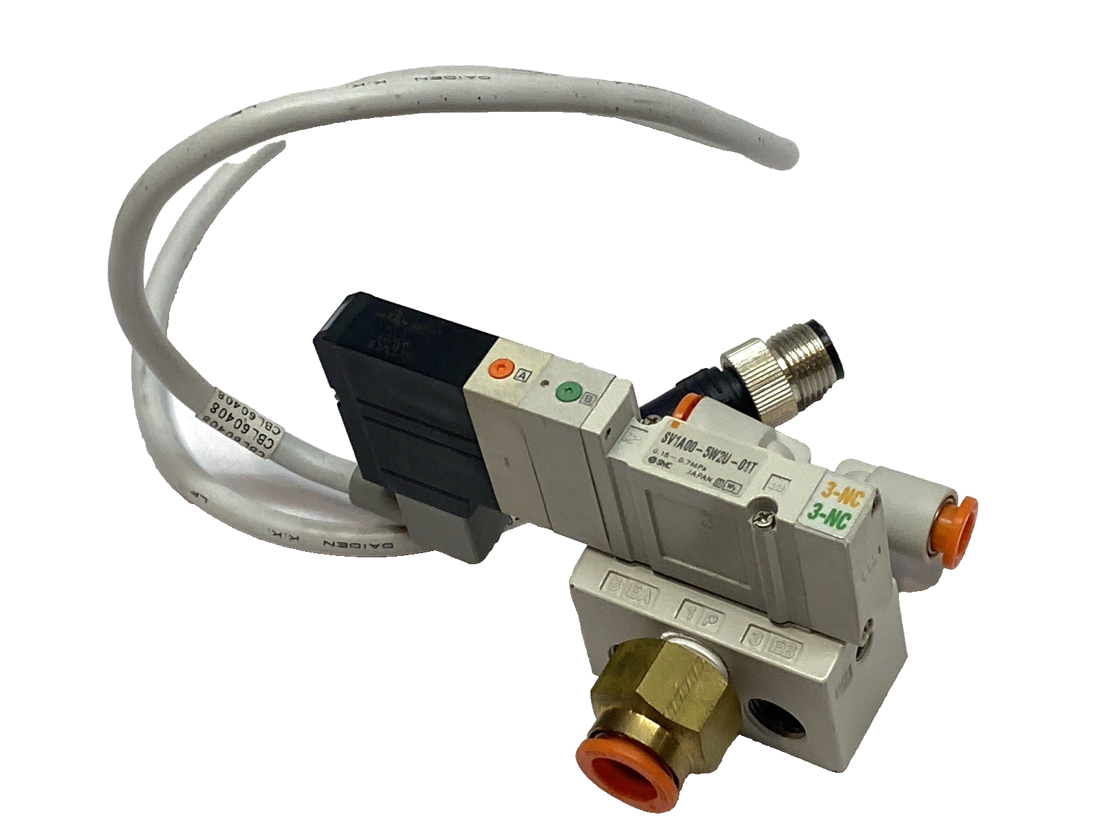 SMC SV1A00-5W2U-01T 4-Position Dual 3-Port Solenoid Valve 24VDC - Maverick Industrial Sales