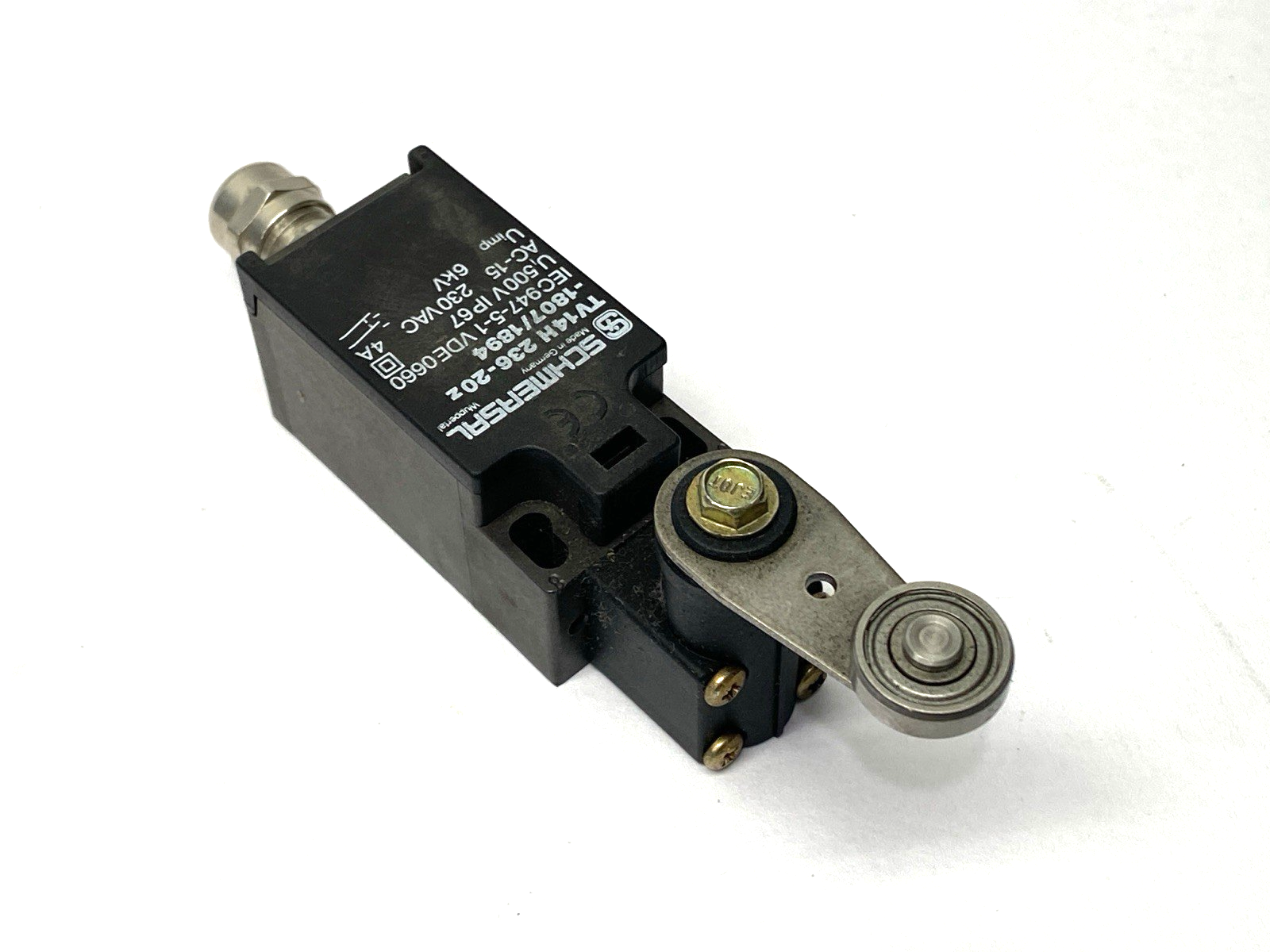 Schmersal TV14H 236-20z-1807/1894 Limit Switch w/ Roller Lever 230VAC 6kV - Maverick Industrial Sales