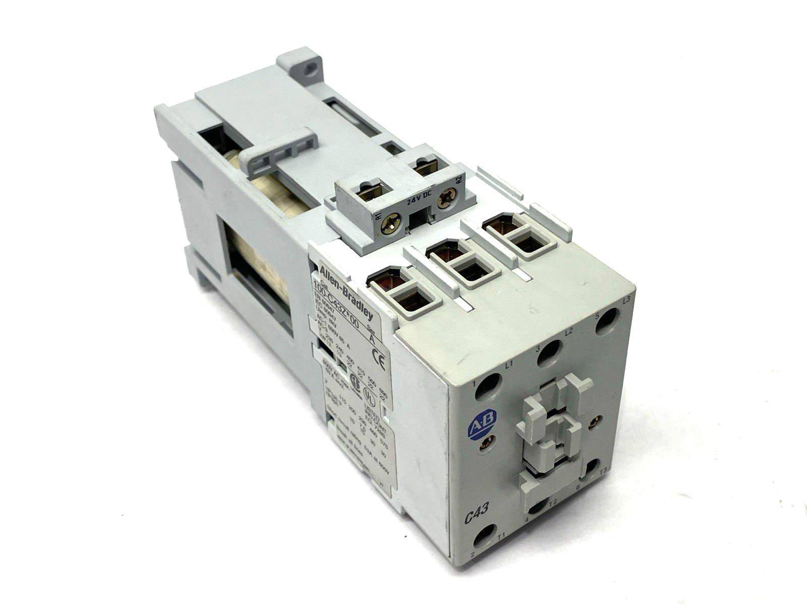 100-C43ZJ00 | Allen Bradley Ser. A Contactor 3-Pole 24VDC Coil 43A - Used - Maverick Industrial Sales