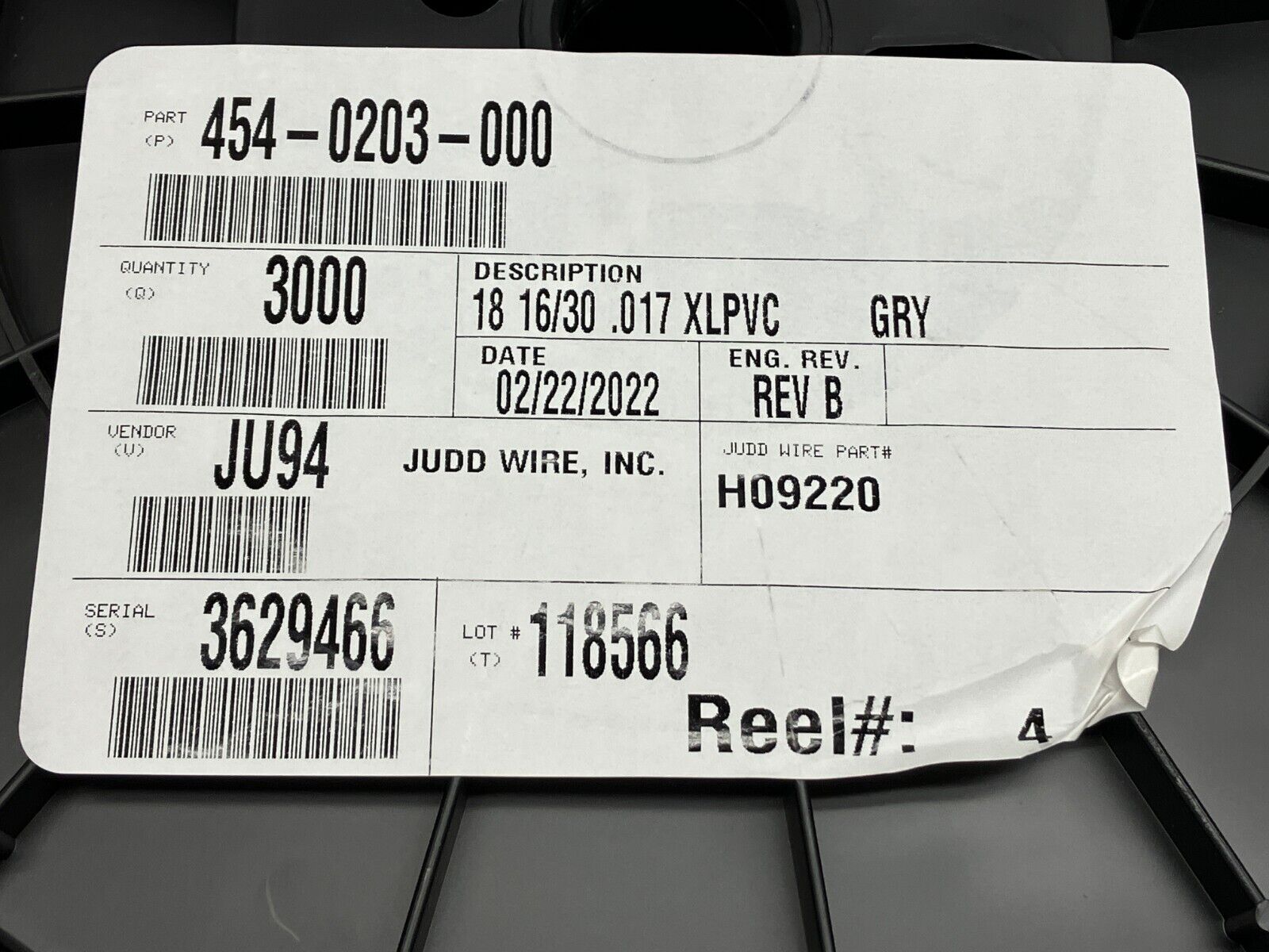 Judd Wire 18 AWG Wire, Grey, Style 1430, XLPVC 300V, 454-0203-000, 3000' FT - Maverick Industrial Sales