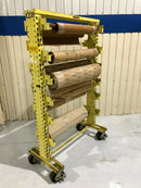 Rolling Storage Cart Rack 36" Wide rolls w/ Garlock Gasket Material - Maverick Industrial Sales