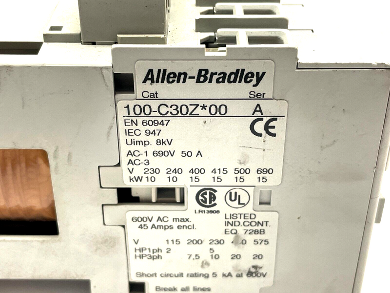 Allen Bradley 100-C30ZJ00 Ser. A Contactor 30A 3P 24VDC - Maverick Industrial Sales