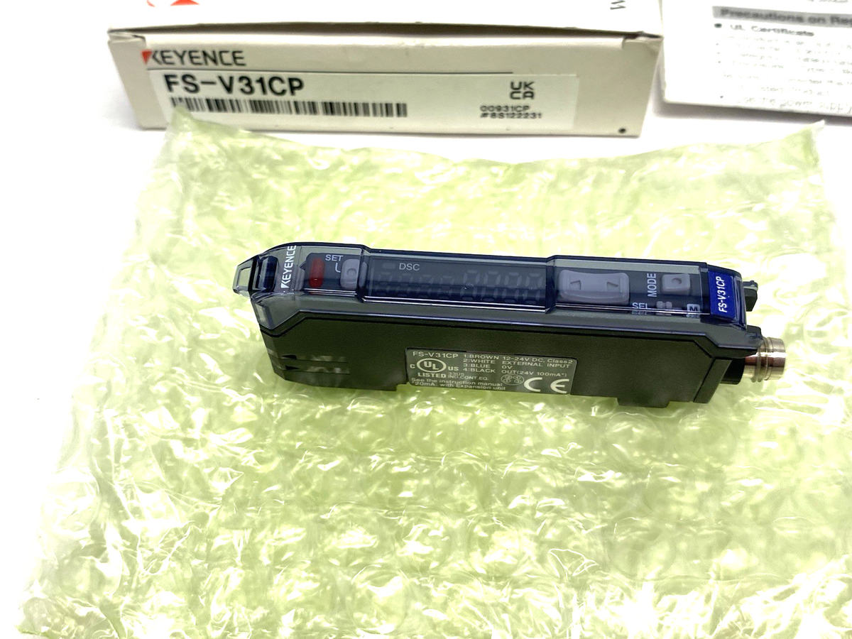 FS-V31CP | Keyence Digital Fiber Optic Amplifier Main Unit, M8 Connector Type - New – Open box - Maverick Industrial Sales