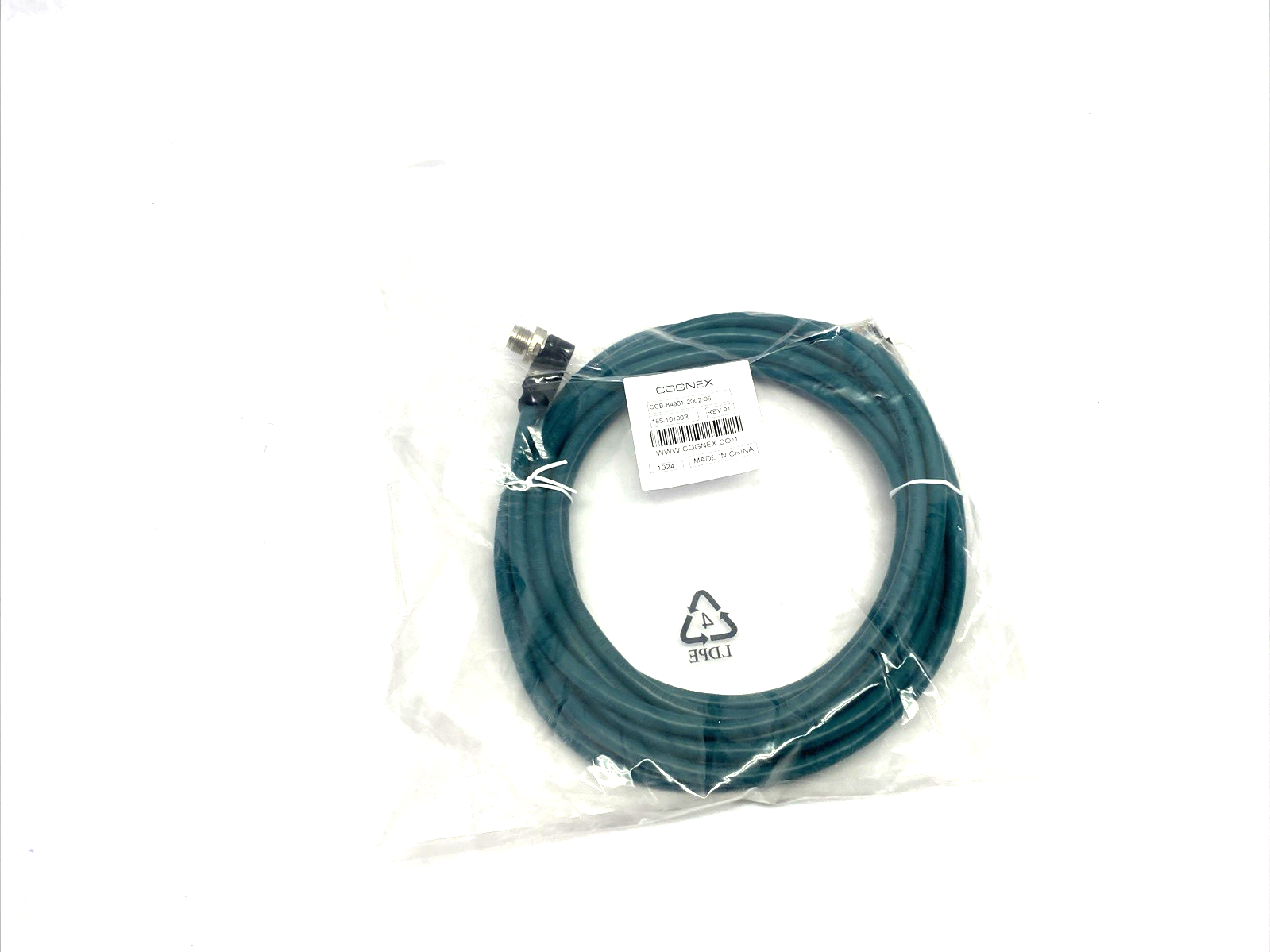 CCB-84901-2002-05 | Cognex Ethernet Cable Double Ended M12 to RJ45 185-10100R - New - Maverick Industrial Sales