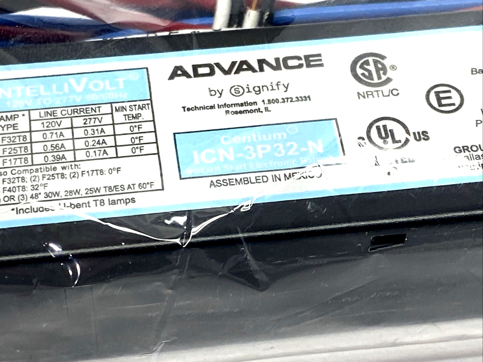 Advance ICN-3P32-N Centium Electronic Lighting Ballast 120V-277V - Maverick Industrial Sales