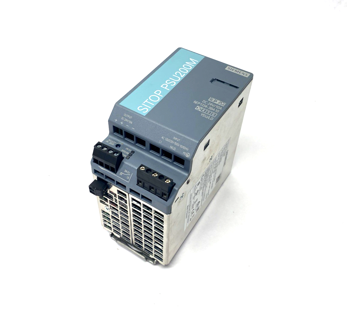 Siemens 6EP1334-3BA10 SITOP PSU200M Power Supply 120/230-500VAC 24VDC 10A - Maverick Industrial Sales