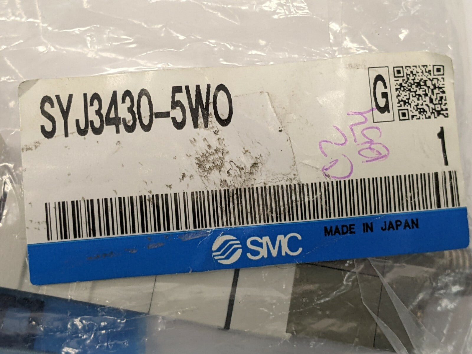 SYJ3430-5WO | SMC Double Solenoid Valve - New - Maverick Industrial Sales