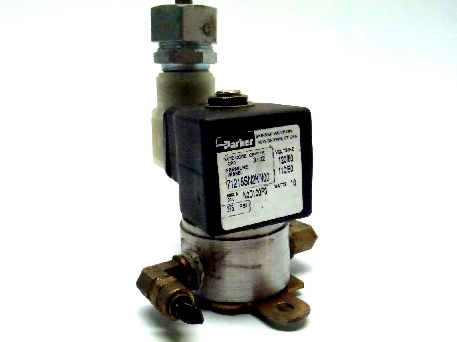 71215SN2KN00N0D100P3 | Parker Honeywell Skinner Valve Solenoid Valve 120/60 - Used - Maverick Industrial Sales