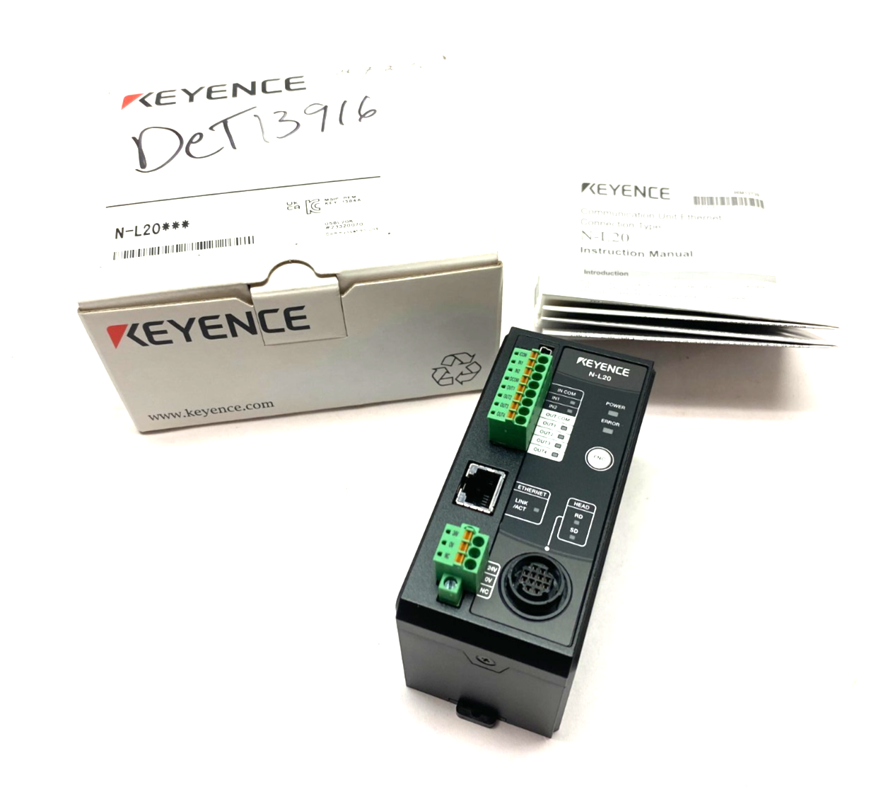 Keyence N-L20 Ethernet Communication Connection Unit 11-Point Display 24VDC - Maverick Industrial Sales