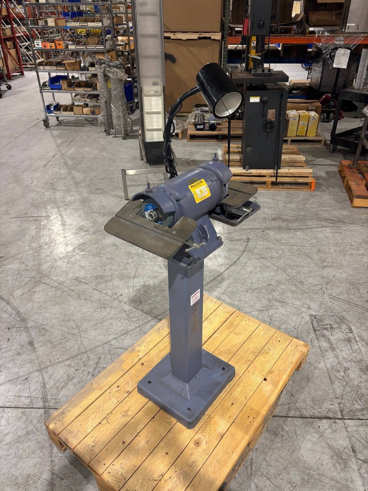 510 | Baldor Pedestal Grinder Buffer, 1/2 HP, 208-230/480 3 Phase - Used - Maverick Industrial Sales