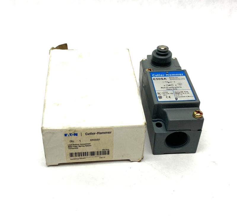 Eaton Cutler-Hammer E50AS1 Plunger Limit Switch Surface Mount NEMA Heavy Duty - Maverick Industrial Sales