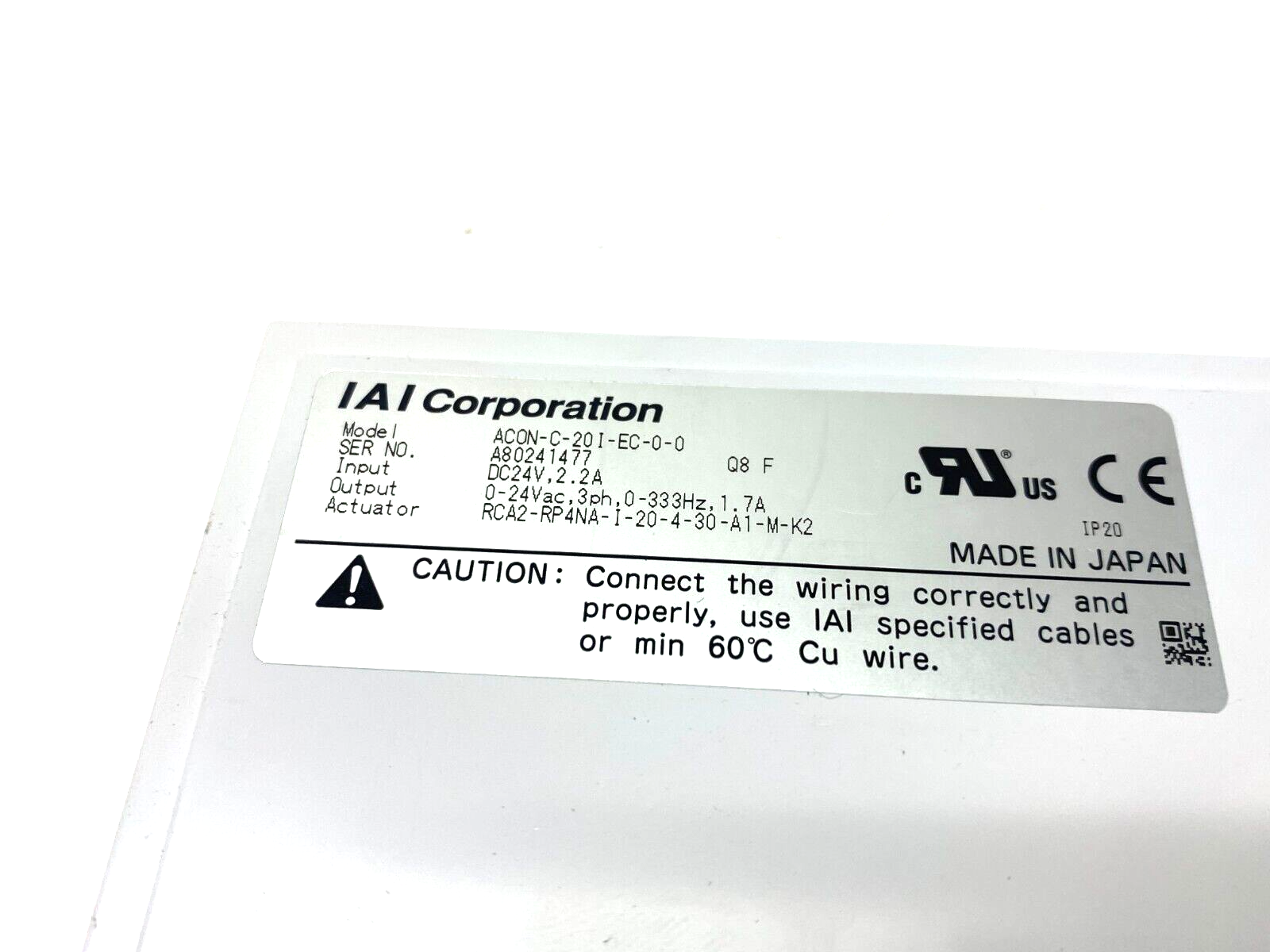 IAI ACON-C-20I-EC-0-0 Actuator Positioning Controller 24VDC 2.2A - Maverick Industrial Sales
