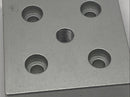 80/20 40-2140 40 Series 5 Hole Center Tap Base Plate 80mm x 80mm w/ M12 Tap - Maverick Industrial Sales