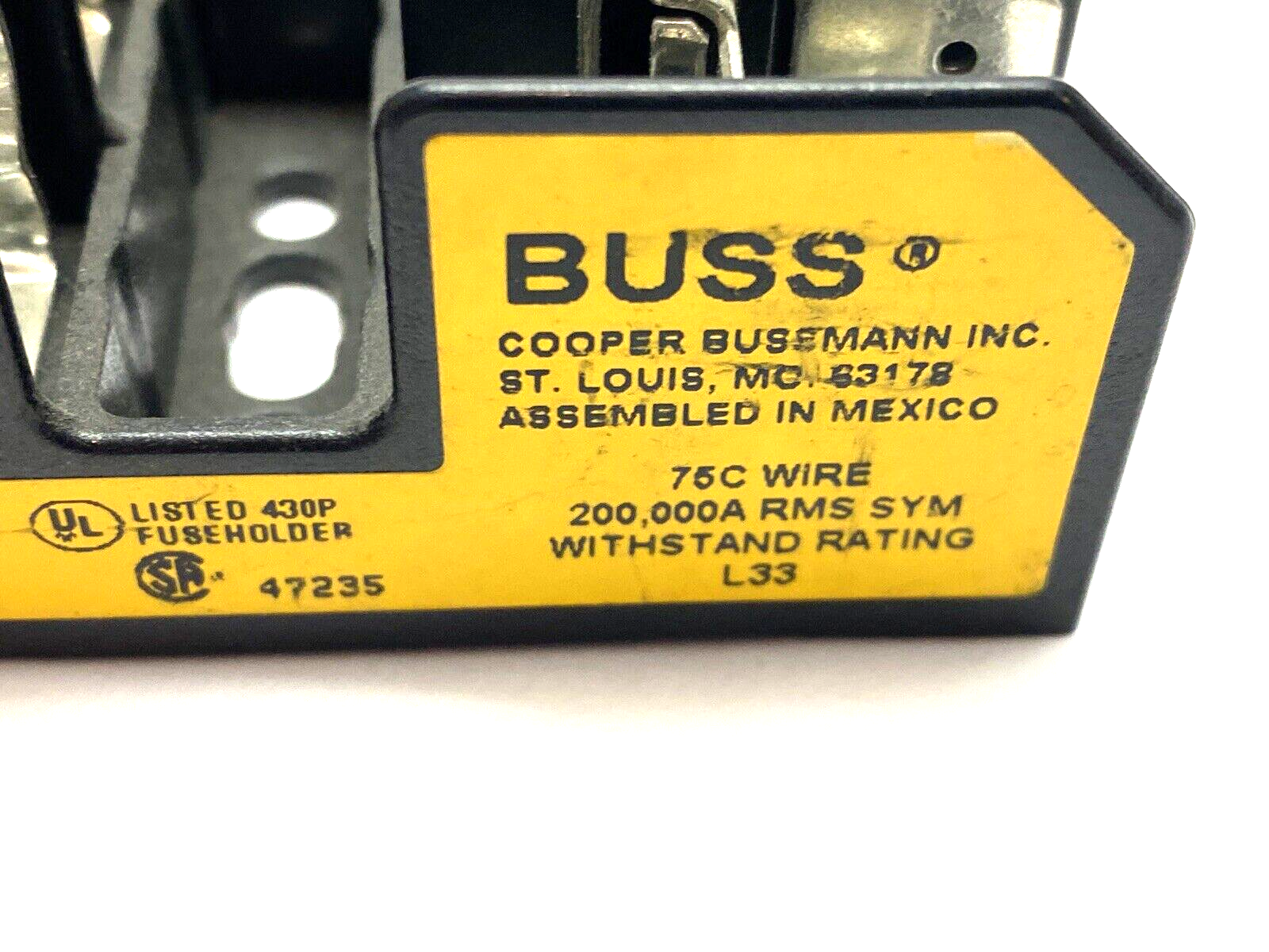Cooper Bussmann BC6032PQ Fuse Holder 2-Pole 600V 30A - Maverick Industrial Sales