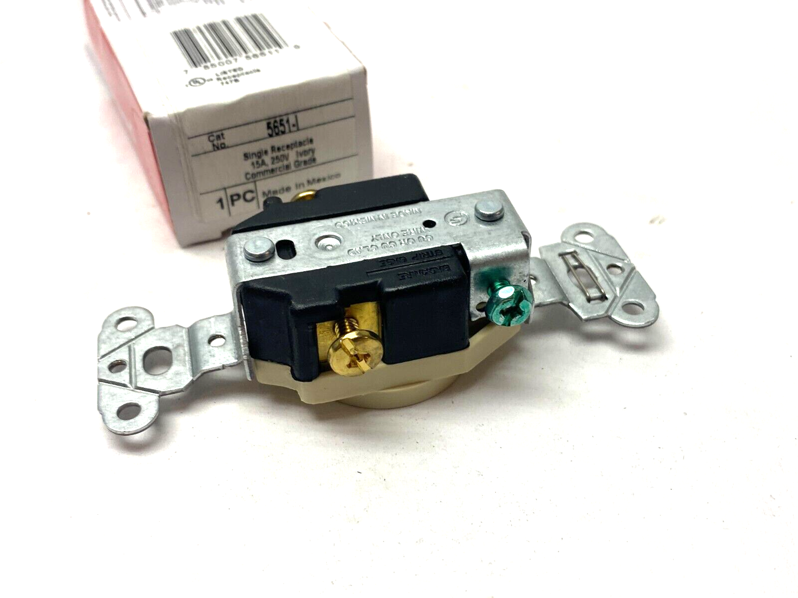 Legrand 5651-I Commercial Grade Single Outlet Receptacle Beige - Maverick Industrial Sales