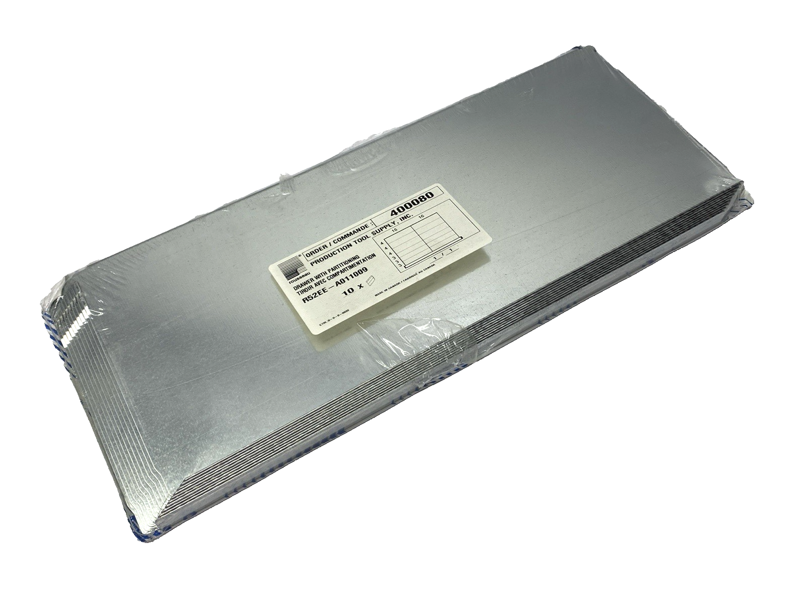 R52EE-A011009 | Rousseau Metal Drawer with Partitioning PKG OF 10 - New - Maverick Industrial Sales
