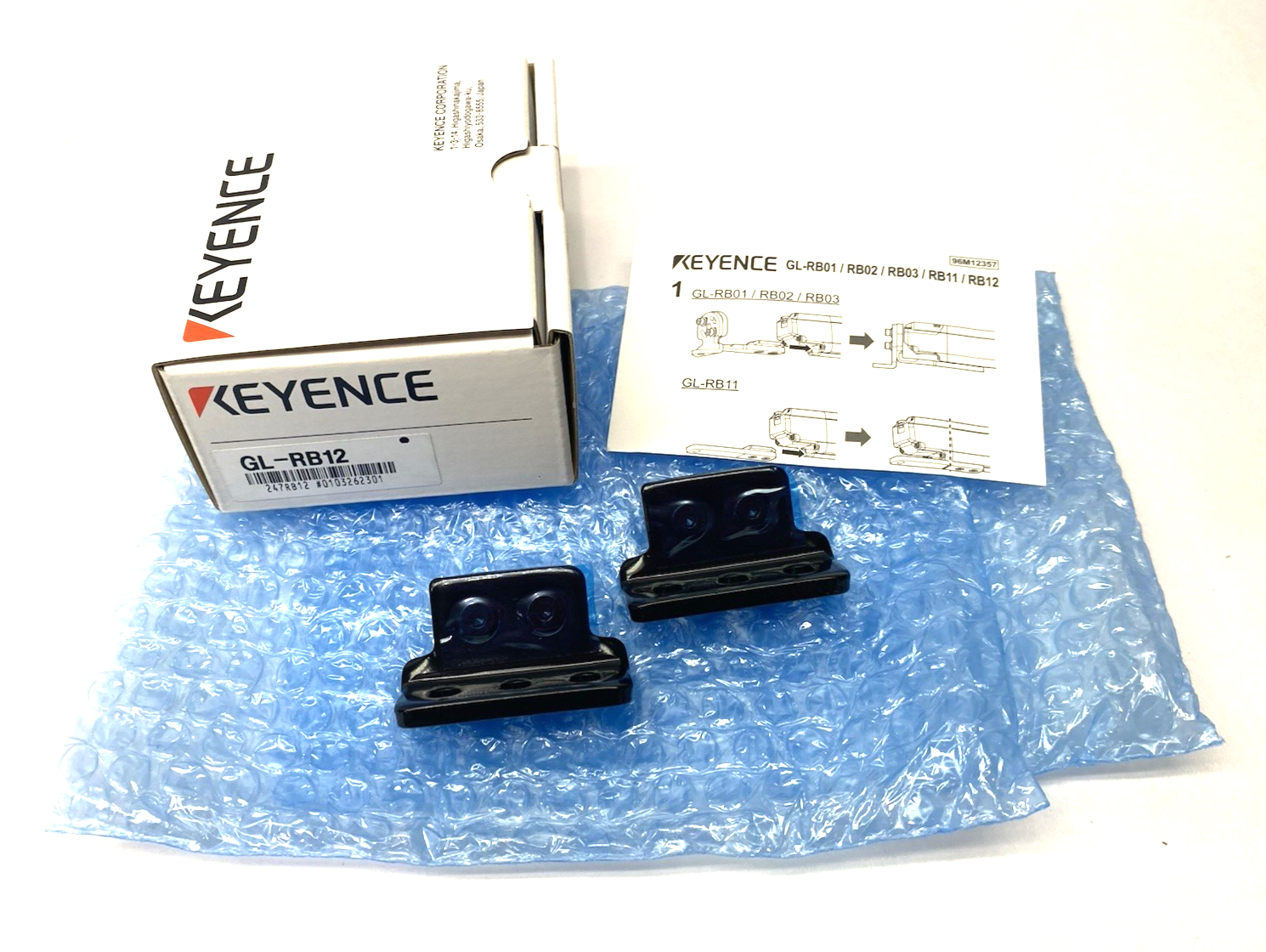 Keyence GL-RB12 L-Shape Mounting Brackets for Light Curtains SET OF 2 - Maverick Industrial Sales