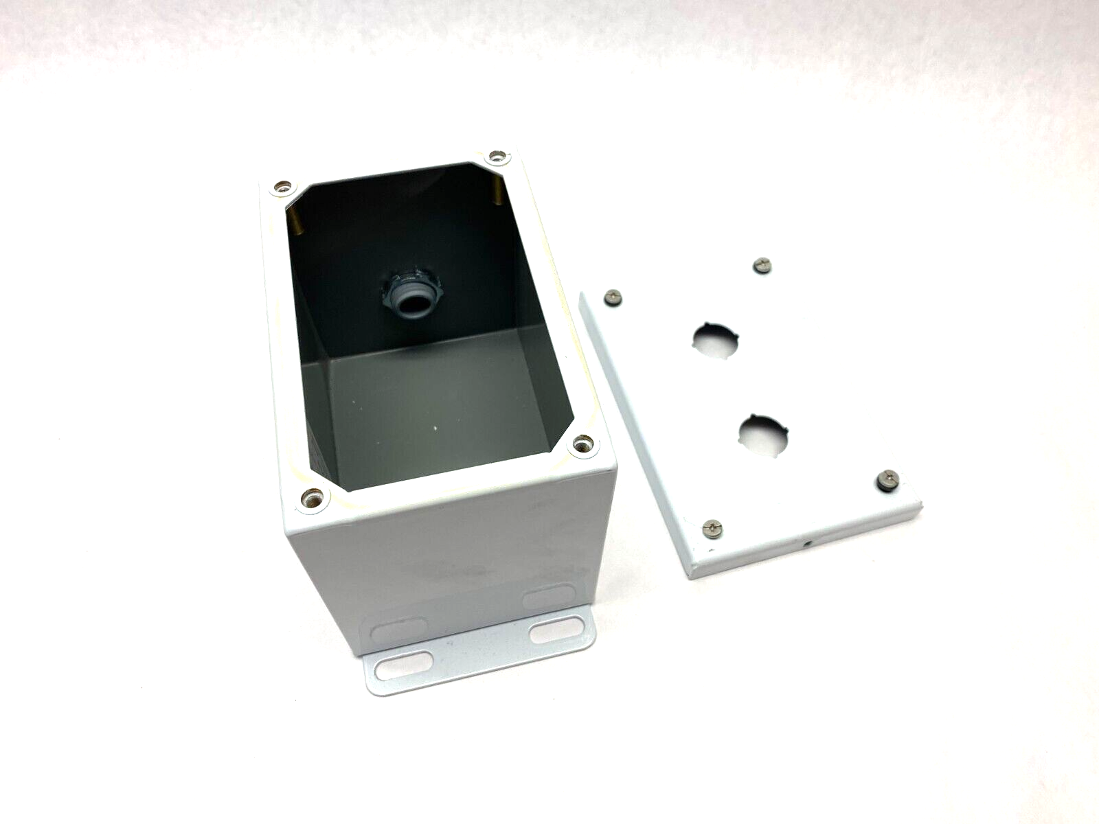 Saginaw Control & Engineering SCE-2PBXI Pushbutton Enclosure 2-Hole 4 x 6" WHITE - Maverick Industrial Sales