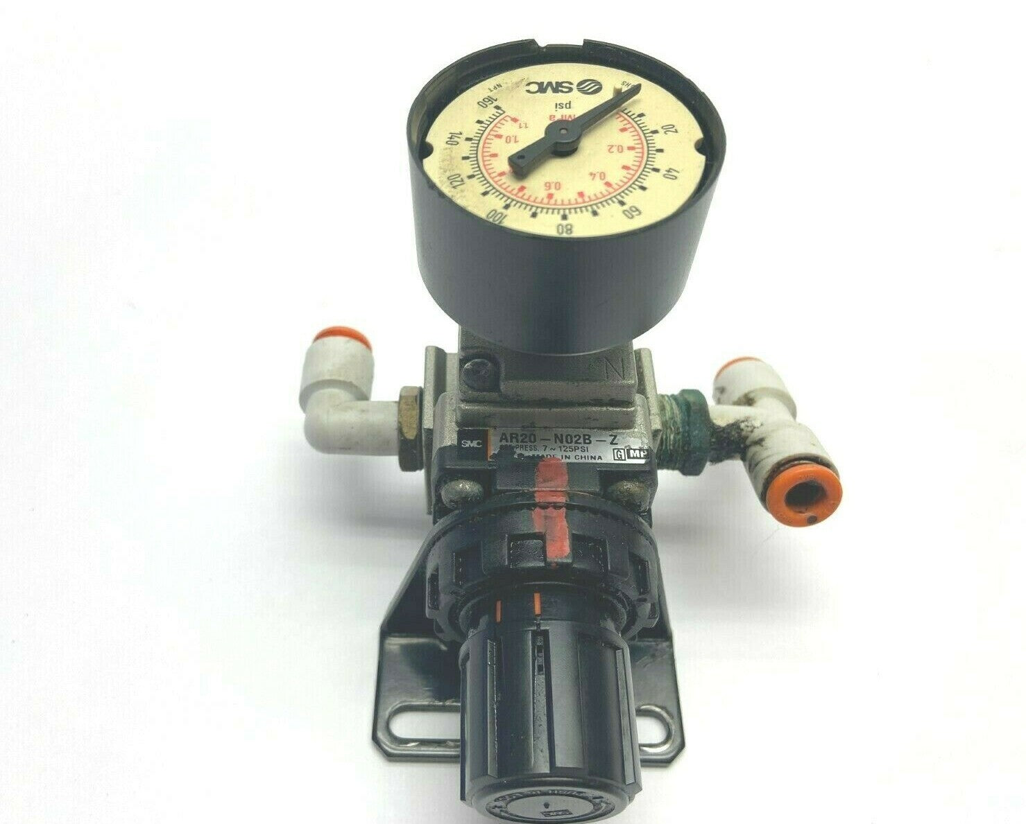 SMC AR20-N02BZ Pneumatic Regulator 7-125 PSI - Maverick Industrial Sales