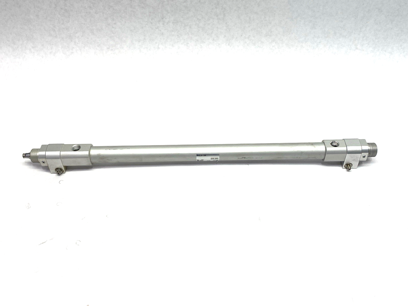 RHCL20-300 | SMC Pneumatic Cylinder 20mm Bore 300mm Stroke BROKEN ROD THREAD - For parts or not working - Maverick Industrial Sales