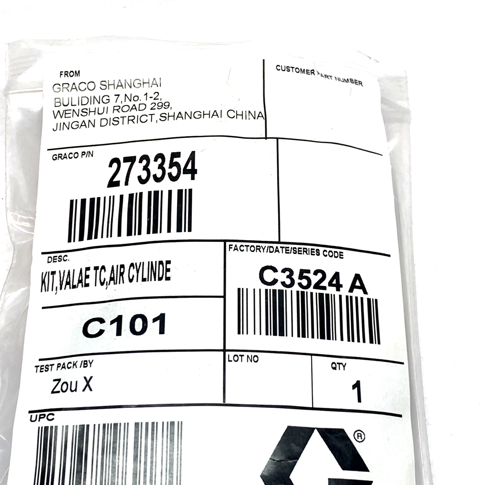 Graco 273354 Air Cylinder Rebuild Kit - Maverick Industrial Sales