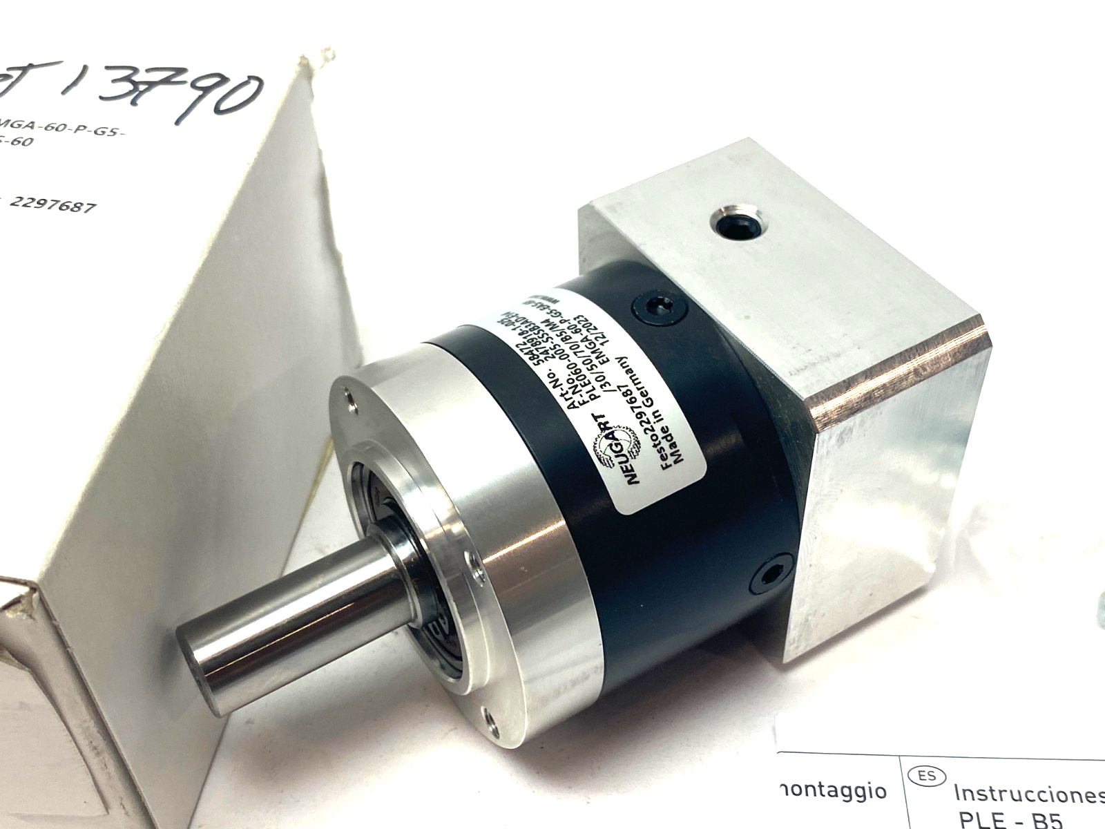Festo EMGA-60-P-G5-EAS-60 Gear Unit 5:1 Ratio 13,000rpm 2297687 - Maverick Industrial Sales