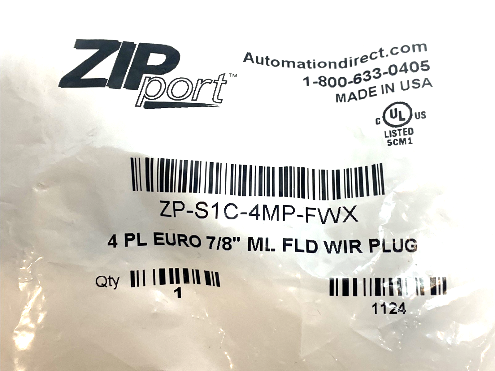 ZP-S1C-4MP-FWX | AutomationDirect ZIPport 4-Pin Male Field-Wireable Connector - New - Maverick Industrial Sales