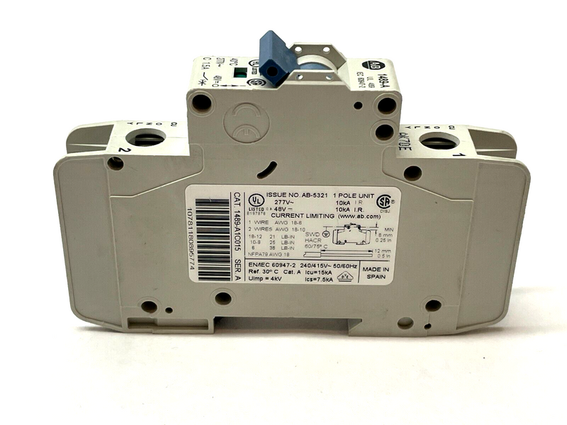 Allen Bradley 1489-A1C015 Ser. A Circuit Breaker - Maverick Industrial Sales