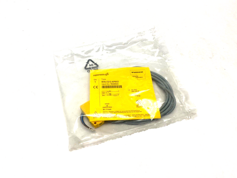 Turck Bi5U-Q12-AP6X2 uprox+ Extended Switch Inductive Proximity Sensor 1635522 - Maverick Industrial Sales