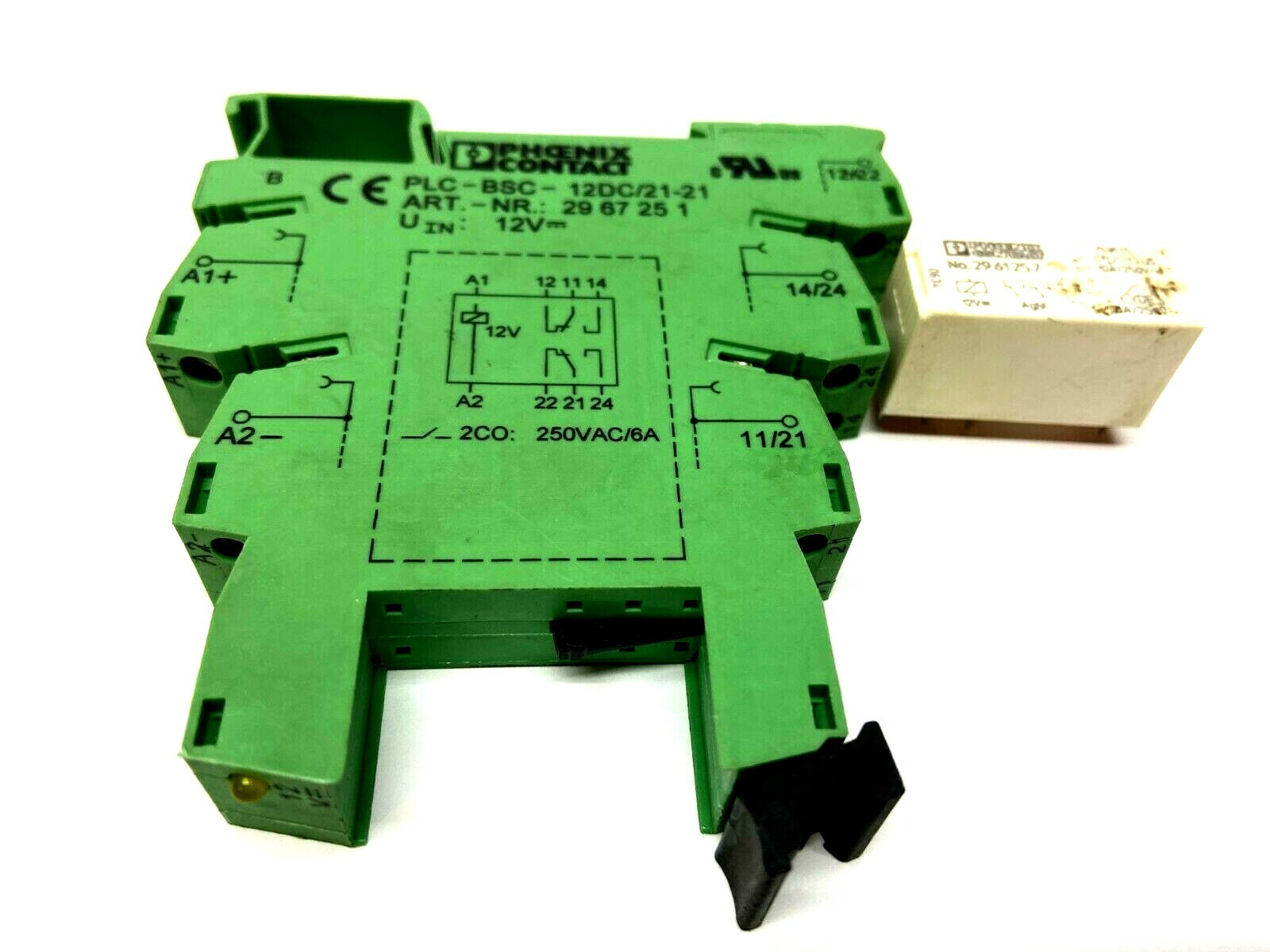 PLC-BSC-12DC/21-21 | Phoenix Contact Socket w/ 26 6125 7 Relay - Used - Maverick Industrial Sales