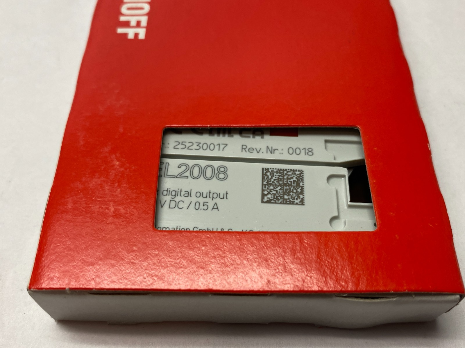 Beckhoff EL2008 EtherCAT 8-Channel Digital Input Module 24VDC - Maverick Industrial Sales