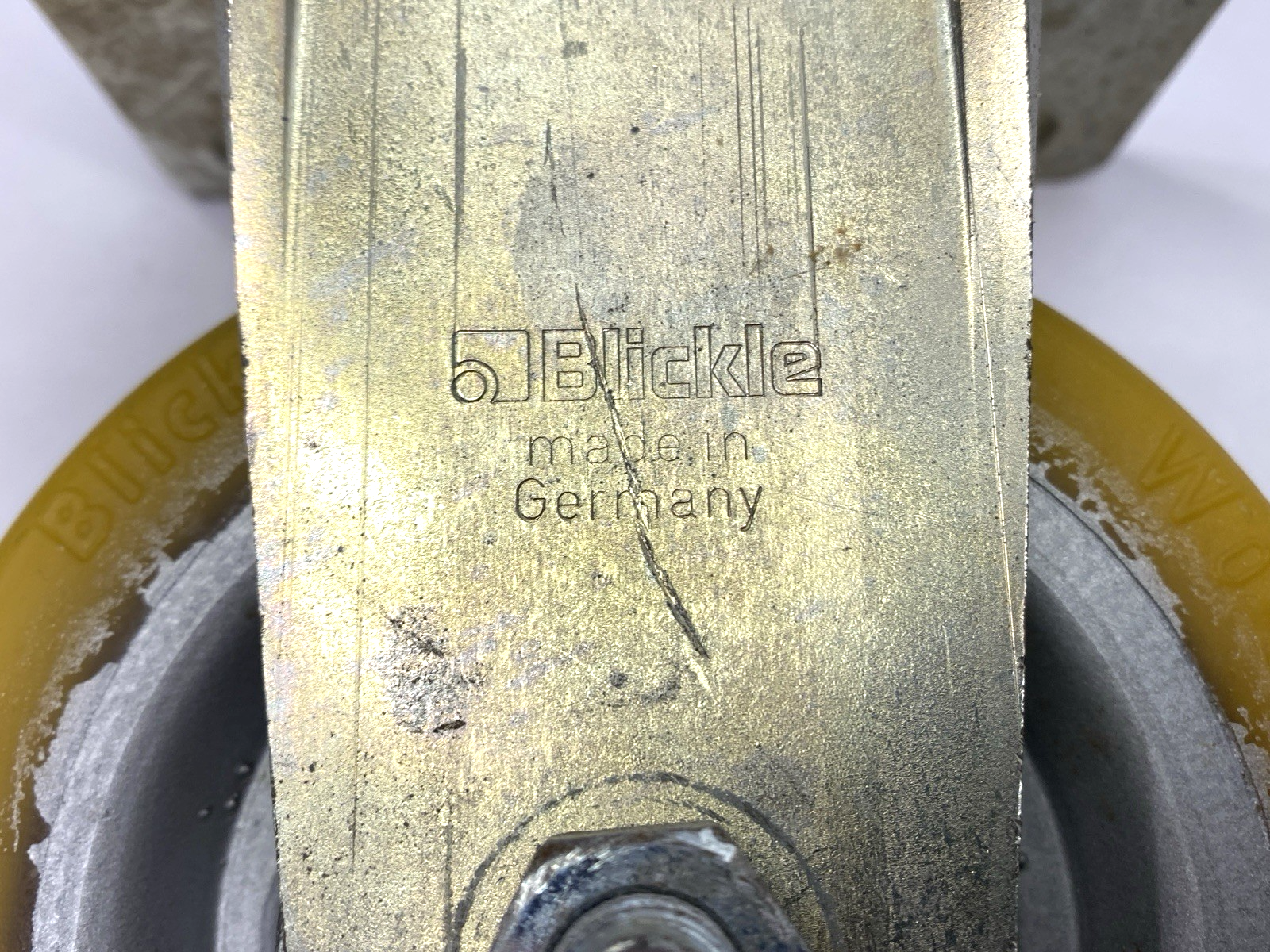 N/A | Blickle Heavy Duty Welded Steel Fixed Caster 125mm Wheel Dia. x 50mm Wheel Width - Used - Maverick Industrial Sales